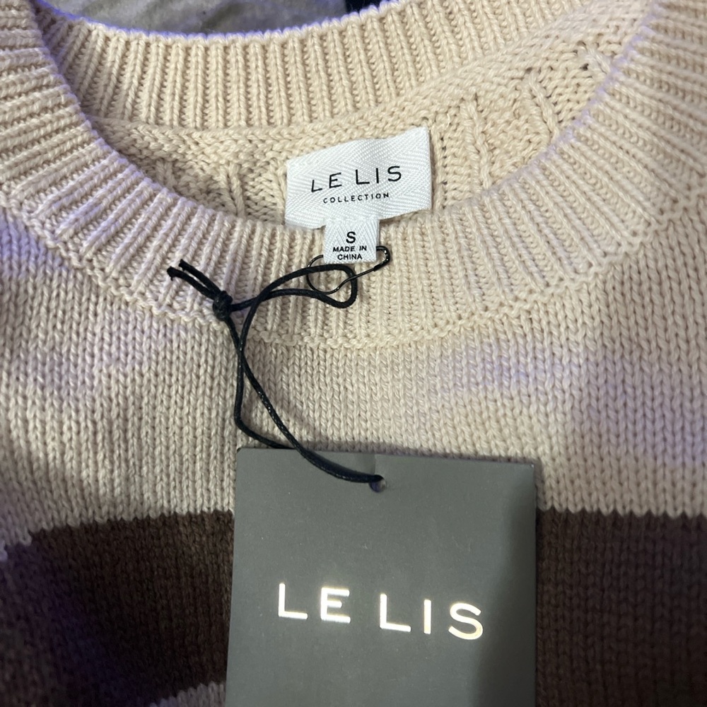 Le Lis Cream Sweater with Brown Number Design - Picture 5 of 6